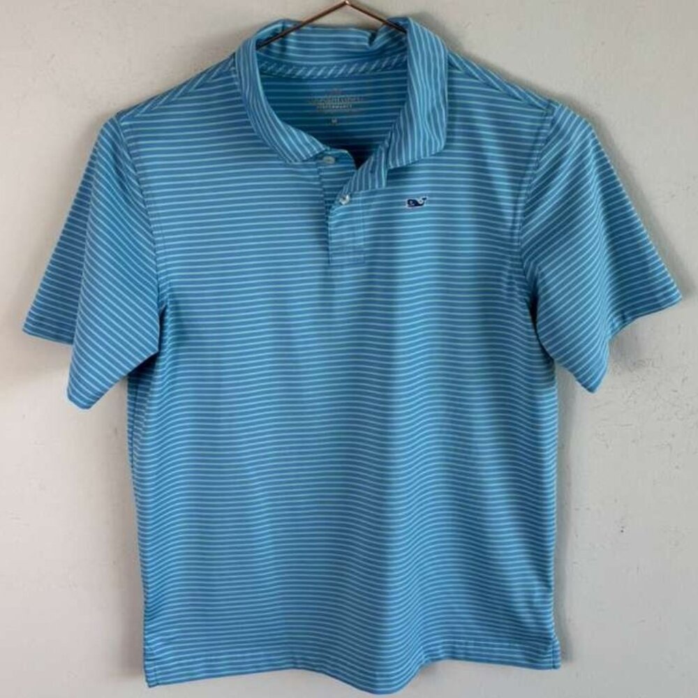 Vineyard Vines Light Blue Striped Polo Shirt